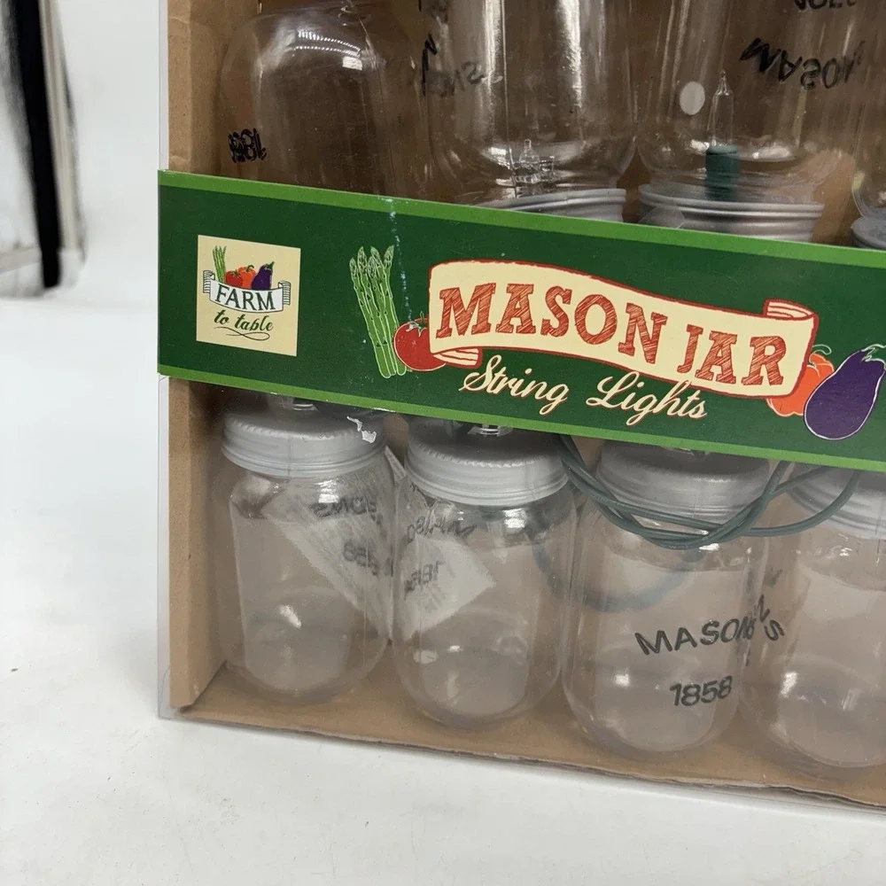 DEI Mason Jar String Light Set NEW IN SEALED BOX